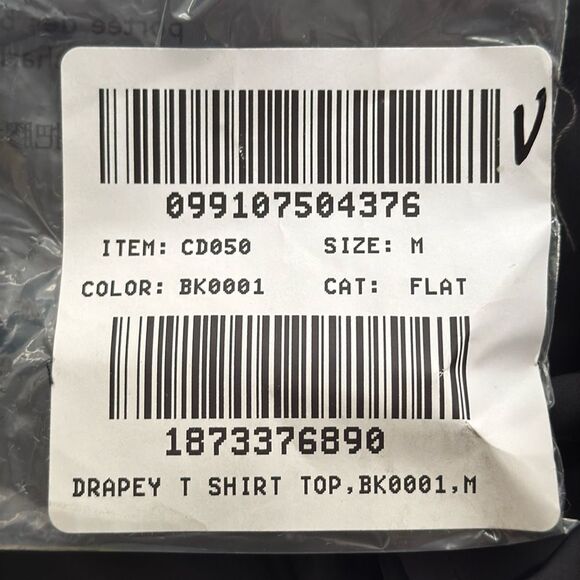 J Crew Drapey T-shirt top Womens Medium‎ Black - Picture 4 of 8